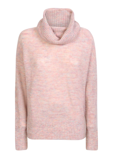 Shop Iro Daisy Roll Neck Knitted Sweater In Pink