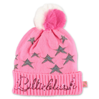 Shop Billieblush Star Intarsia Beanie In Pink
