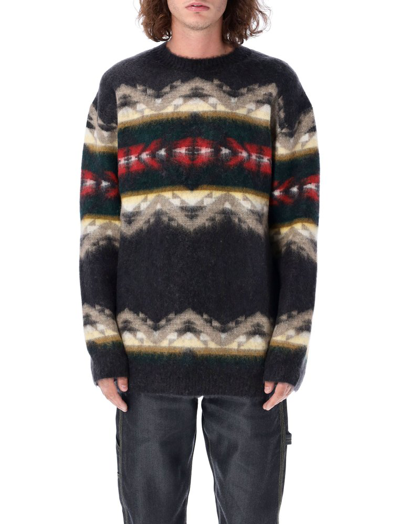 Shop Junya Watanabe Pendleton Crewneck Knitted Sweater In Multi