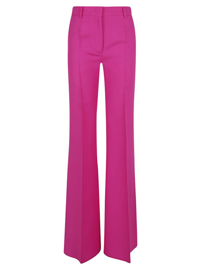 Shop Valentino High Waist Flared Trousers In Purple