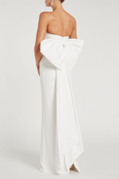 Rebecca Vallance Madeline Bow-detail Strapless Gown