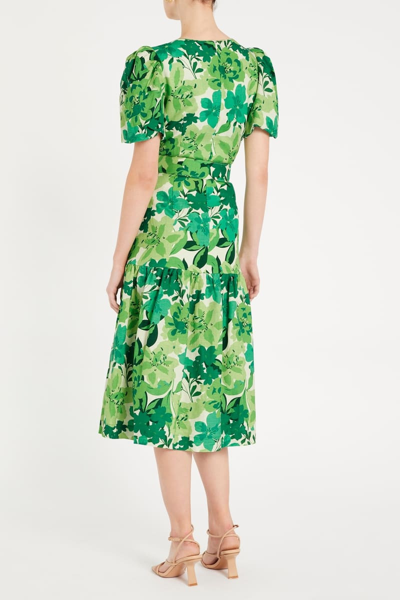 Shop Rebecca Vallance -  Marguerita Midi Dress  - Size 8 In Print