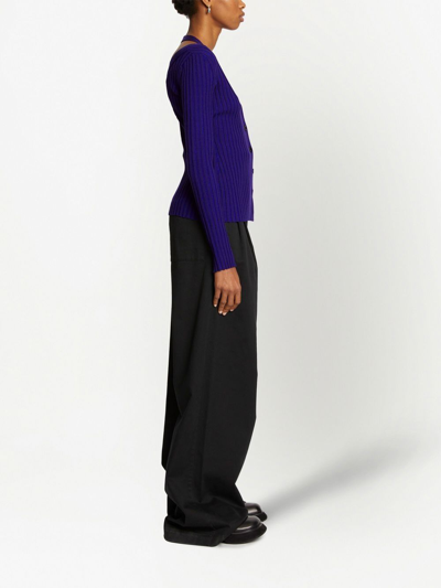 Shop Proenza Schouler White Label Knit Halter Sweater In Ultramarine