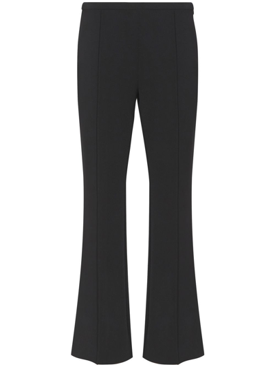 Shop Proenza Schouler White Label Bi-stretch Crepe Flared Pants In Black