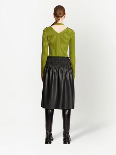 Shop Proenza Schouler White Label Knit Halter Sweater In Green