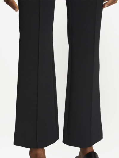 Shop Proenza Schouler White Label Bi-stretch Crepe Flared Pants In Black