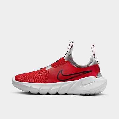 Shop Nike Little Kids' Flex Runner 2 Running Shoes In University Red/light Smoke Grey/photo Blue/black