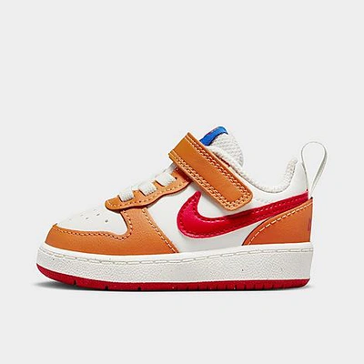 Shop Nike Kids' Toddler Court Borough Low 2 Casual Shoes In Sail/hot Curry/game Royal/university Red
