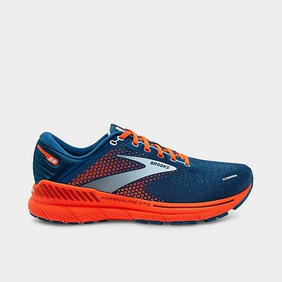 Shop Brooks Men's Adrenaline Gts 22 Running Shoes In Blue/light Blue/orange