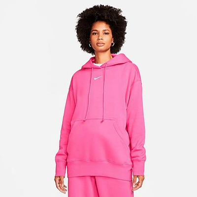 Shop Nike Women's Sportswear Phoenix Fleece Oversized Pullover Hoodie In Pinksicle/sail