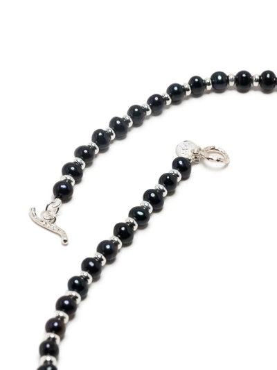 Shop Dower & Hall Pearl-nuggets Beaded Necklace In Black