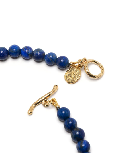 Shop Dower & Hall Disco Balls T-bar Fastening Bracelet In Blue