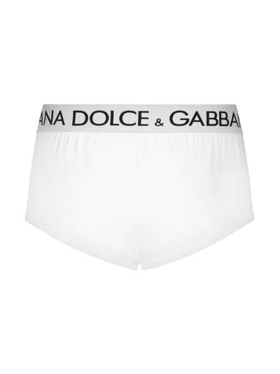 Shop Dolce & Gabbana Brando Logo-waistband Briefs In White