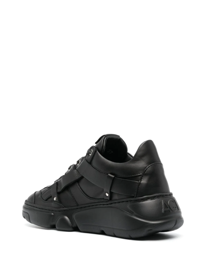 Shop Agl Attilio Giusti Leombruni Ruth Leather Sneakers In Black