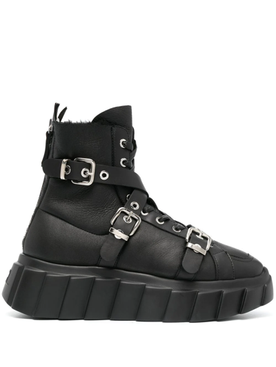 Shop Agl Attilio Giusti Leombruni Blondie Mountain Sneaker-booties In Black