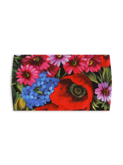 Shop Dolce & Gabbana Meadow-print Interlock Headband In Red