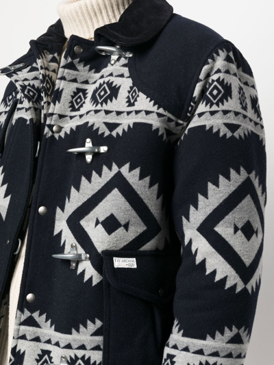 Fay Geometric Three-pocket Jacket In Blue