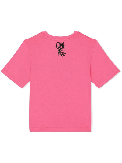Shop Dolce & Gabbana Logo-print T-shirt In Pink