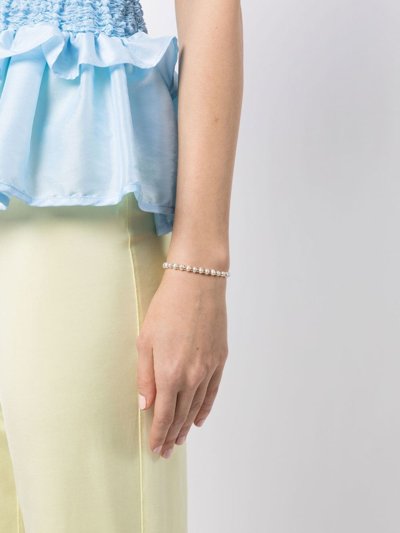 Shop Dower & Hall Timeless Halo Bracelet In White