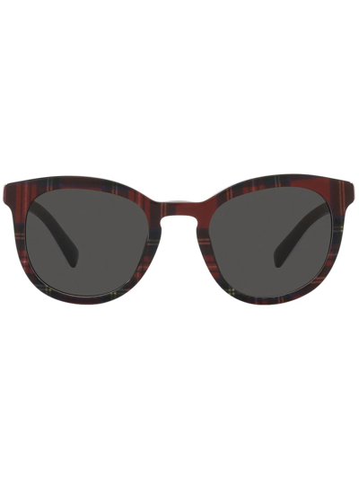 Shop Dolce & Gabbana Back To School Round-frame Sunglasses In Brown