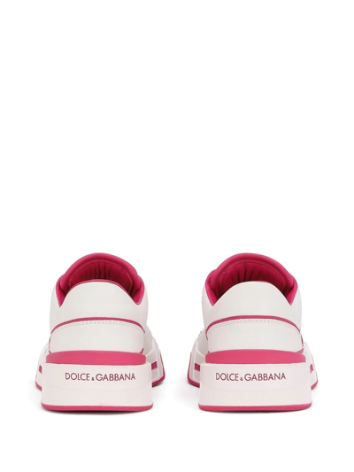 Dolce & Gabbana New Roma Leather Low-top Sneakers In White