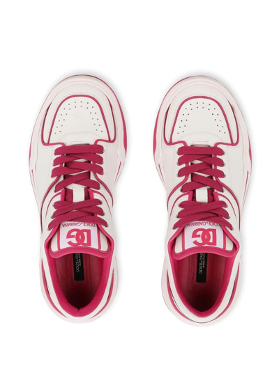 Dolce & Gabbana New Roma Leather Low-top Sneakers In White