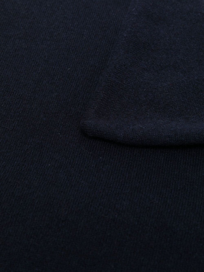 Jil Sander Luxe Cable Knit Cashmere Scarf In Blue