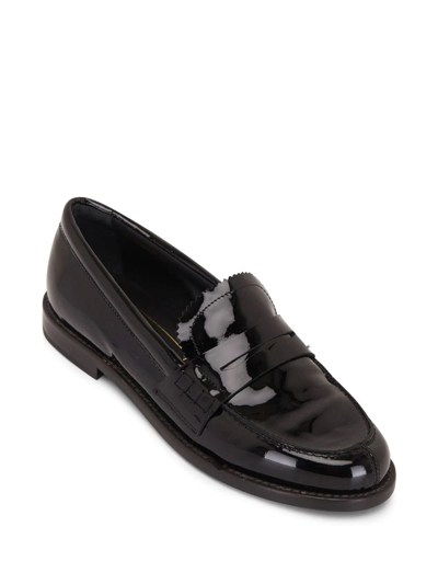 Shop Golden Goose Patent Penny Loafers In Black