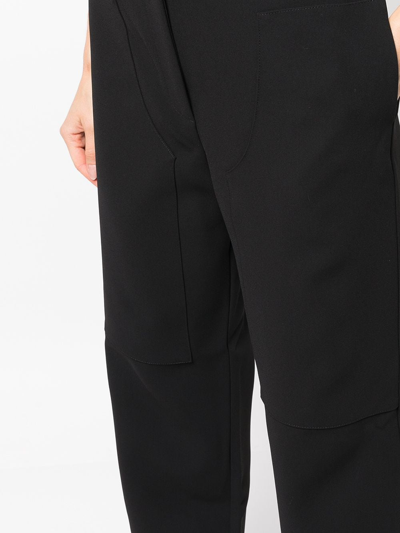 Shop Paris Georgia High-waisted Straight-leg Trousers In Black