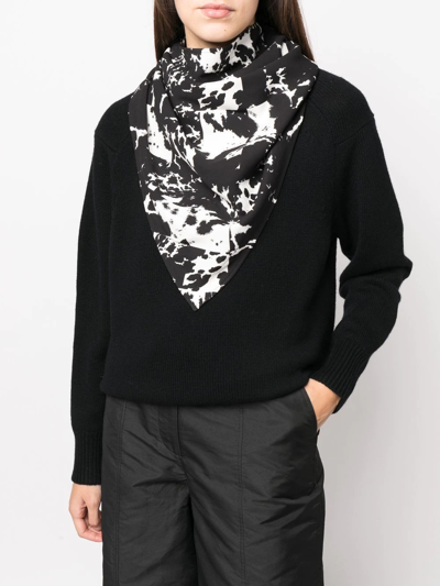 Shop Rodebjer Abstract-print Scarf In Black