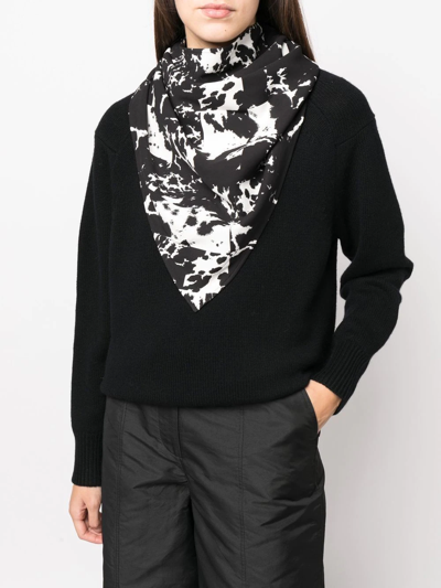 Rodebjer Abstract-print Scarf In Black