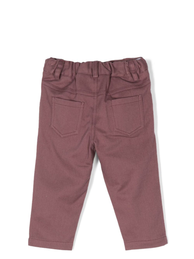Shop Paz Rodriguez Slim-cut Chino Trousers In Purple