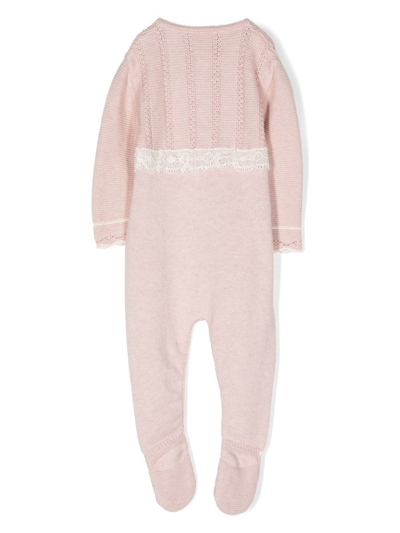 Paz Rodriguez Lace-detail Long-sleeved Bodie In Pink