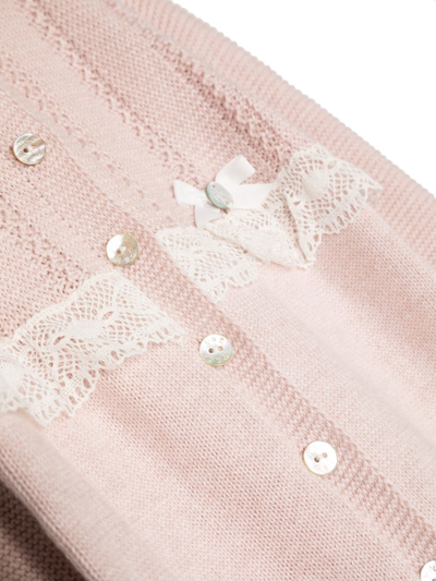 Paz Rodriguez Lace-detail Long-sleeved Bodie In Pink