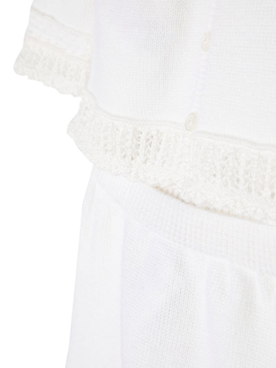 Paz Rodriguez Wool-knit Trouser Set In White