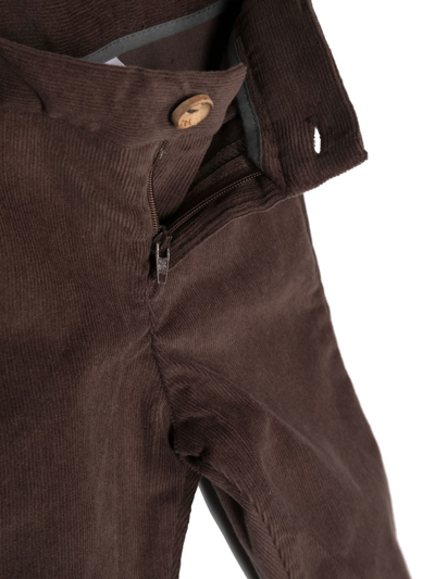 Shop Paz Rodriguez Straight-leg Corduroy Trousers In Brown