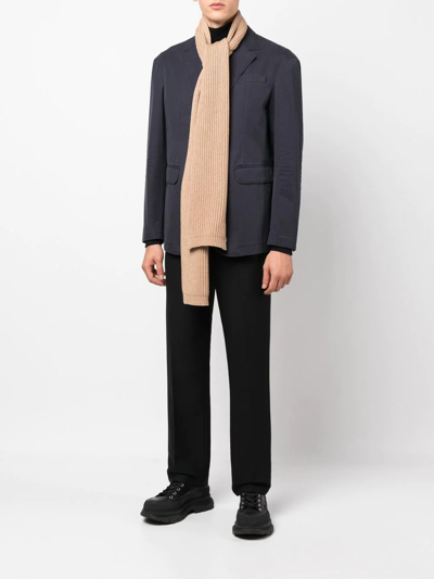 Dsquared2 Knitted Beanie Hat And Scarf Set In Neutrals