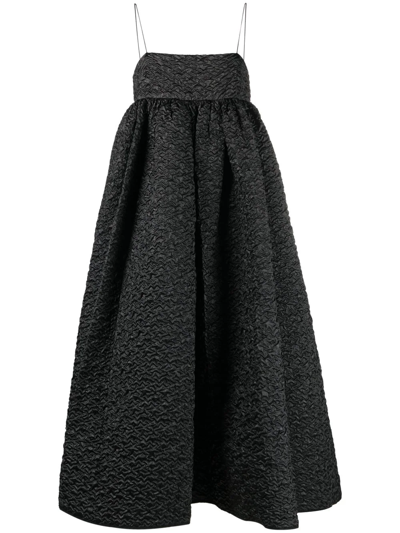 Shop Cecilie Bahnsen Square-neck Dress In Black
