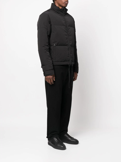 Shop Premiata Drawstring Padded Jacket In Black