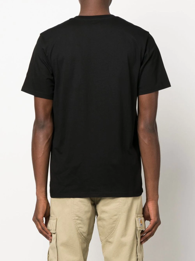 Shop Carhartt Pocket Logo-patch T-shirt In Black