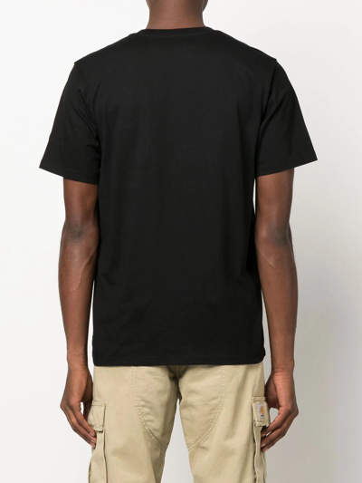 Carhartt Man T-shirt Midnight Blue Size Xl Cotton In Black