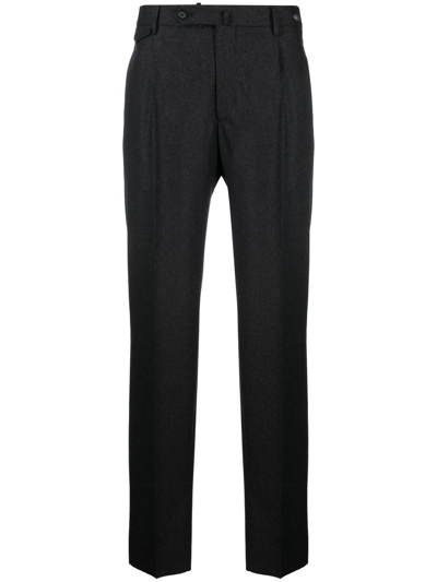 Shop Tagliatore Darted Tailored Wool Trousers In Grey
