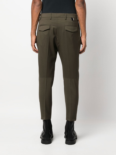 Shop Low Brand Straight-leg Cropped Trousers In Green