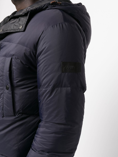 Shop Yves Salomon Hooded Feather-down Padded Jacket In Blue