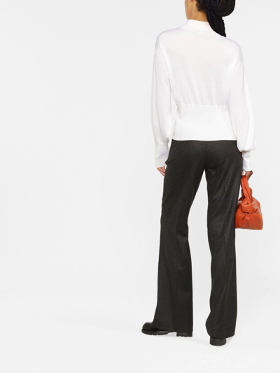 Shop Fabiana Filippi Monili-detail Knitted Jumper In White