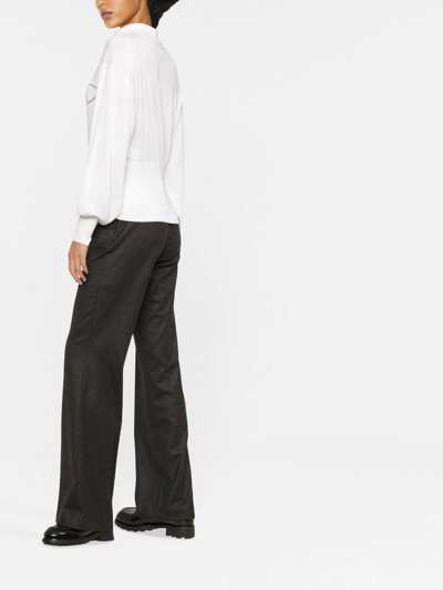 Fabiana Filippi Monili-detail Knitted Jumper In White