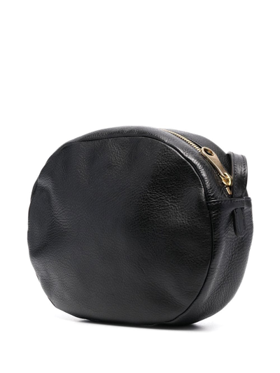 Shop Il Bisonte Logo Zipped Satchel Bag In Black