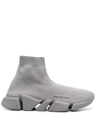 Shop Balenciaga Speed 2.0 Sneakers In Grey