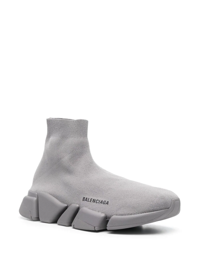 Shop Balenciaga Speed 2.0 Sneakers In Grey