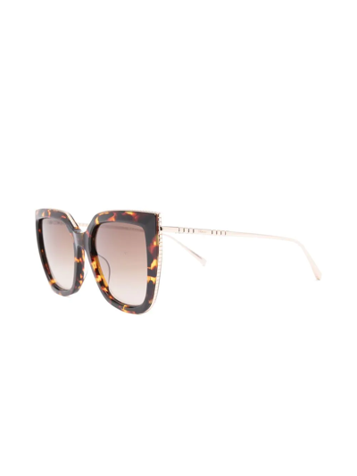 Shop Chopard Eyewear Cat-eye Frame Sunglasses In Brown
